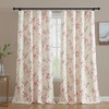 HLC.ME Jasmine Floral Patterned Window Rod Pocket Curtains - Light Blocking Darkening Window Panels, Set of 2 - 2 of 4