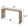 59" Wooden Entryway Console Table,Console Table With Beaded Ttrim And Wood Frame,Entrance Table For Hallway,Living Room-Cuddlewood - 4 of 4