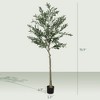 Aghana Digitals 70.9" Faux Olive Tree with Silk Leaves & Fruits, Lifelike Indoor Fake Plant in - 2 of 4