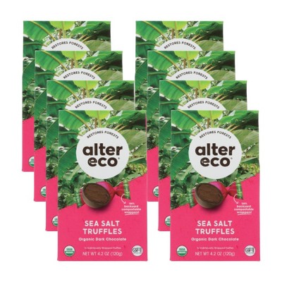 Alter Eco Organic Sea Salt Dark Chocolate Truffles - Case of 8/4.2 oz