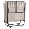 Tangkula Folding Bed Frame Portable Guest Bed with Wheels & Thick Memory Foam for Spare Bedroom Office Beige Made in Italy - 4 of 4