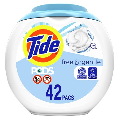 Tide Pods Laundry Detergent Pacs - Free & Gentle - 30oz/42ct