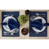 DII PVC Doubleframe Indoor/Outdoor Placemat Set/6, Nautical Blue, 13x17.25" - 3 of 4