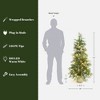LuxenHome 4.5-Ft Pre-Lit Artificial Christmas Tree, 100 LED Lights, PE Tips, White Pot Base Green - 3 of 4
