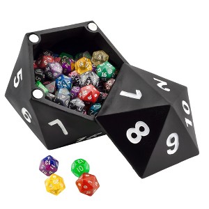 Toy Vault 20-Sided Dice Storage Treasure Box, D20-Shaped Dice Storage Container Novelty Gift for RPG Players - 1 of 4