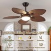 Kviflon 44 Inch Tropical Ceiling Fan with LED Lights, 5 Palm Leaf Blades,6 Speed,Dimmable LED,Light Brown,for Kitchen,Dining Room,Patio - 3 of 4