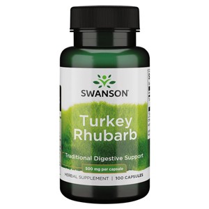 Swanson Herbal Supplements Turkey Rhubarb 500 mg 100 Caps - 1 of 4