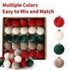 Orieon 25PCS Minimalist Velvet Christmas Ornaments, 2.36 Inch Shatterproof Ball Decorations for Modern Xmas Tree & Holiday Home Decor Christmas Color - 2 of 4