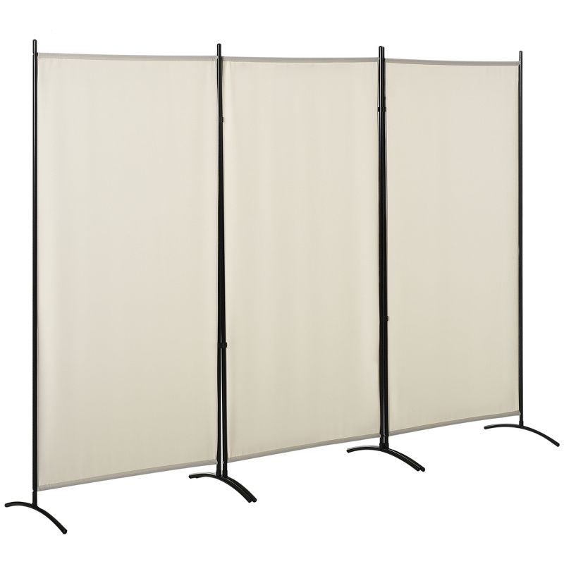 HOMCOM 3-Panel Room Divider Folding Privacy Screen Separator Partition Wall for Indoor Bedroom Office 100" x 72", 4 of 7