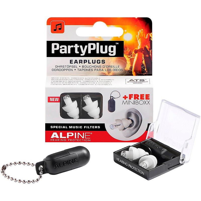 Alpine Hearing Protection PartyPlug Earplugs White, 1 of 2