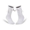 Magnetic Holding Hands Couple Socks – 2 Pairs, Soft Cotton, Fun Romantic Gift, Valentine’s Day Socks, Shoe Size 5-10 - 2 of 4