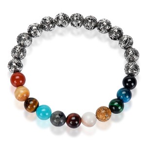 Solar System Natural Stone Bead Stretch Bracelet (8mm) - 1 of 4