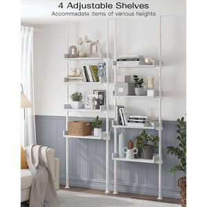 Dcolora Bathroom Organizer, Over The Toilet Storage, 4-Tier Adjustable Wood Shelves for Small Rooms - 1 of 4