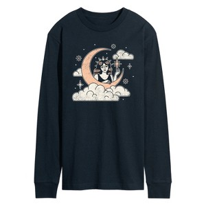 Men's - Instant Message - Celestial Moon Woman Long Sleeve Graphic T-Shirt - 1 of 4