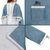 PAVILIA Wearable Blanket with Sleeves for Women Men Adults, Warm Soft Plush Snuggle Pocket Sleeved TV Throw - 3 of 4
