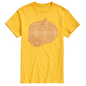 Men's - Instant Message - Muted Plaid Pumpkin Short Sleeve Graphic T-Shirt - 1 of 4