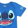 Disney Baby Boy's 2 Piece Coordinates, Lilo and Stitch Graphic Printed Infant Bodysuit Creeper and Jogger Pants Set - Blue / Size 0-3M - 4 of 4