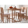 5 Piece Farmhouse Counter Height Dining Set,47'' Rectangular Wood Dining Table and 4 Upholstered Chairs,Small Space Dining Table Set-Coolbibila - 2 of 4
