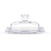 JoyJolt Clear Glass Butter Dish with Lid - Fancy Butter Stick Holder Wide Butter Dish for 4oz Sticks - 3 of 4