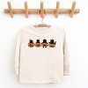 Four Black Cats Pumpkins - Toddler Long Sleeve Graphic Tee and Youth Long Sleeve Graphic T-Shirt - 2 of 3