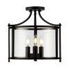 Grenten 3 Light 15" Pendant - FLU4053 - Bronze/Clear - Safavieh - 2 of 4