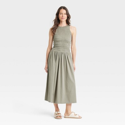 Women's Smocked Knit Maxi A-Line Dress - Universal Thread™