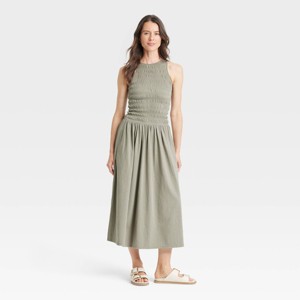 Women's Smocked Knit Maxi A-Line Dress - Universal Thread™ - 1 of 3