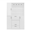 Vynxaria 51.1" 3-in-1 Entryway Bench with Shoe Cabinet, Mirror, and Hooks - 2 of 4
