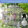 Outdoor Patio 6x6 FT Greenhouse, Heavy Duty Walk-in Greenhouses, Greenhouse with Sliding Door, Greenhouse with Aluminum Frame-Coolbibila - 3 of 4