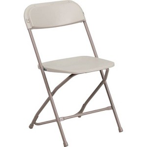 Riverstone Furniture Collection Plastic Folding Chair Beige