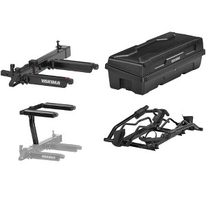 Yakima EXO SwingBase Hitch Bike Rack Bundled with EXO GearLocker Car Rooftop Box, EXO TopShelf Hitch Base Rack Storage, and EXO DoubleUp, Black - 1 of 4