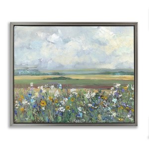 Stupell Industries County Meadow Clouds Overhead Floating Frame Canvas Art - 1 of 4