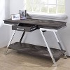 Roma Sofa Table Metal and Wood Dark Gray - Steve Silver Co. - 3 of 4
