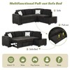 83.8" Convertible L-Shaped Pull-Out Sectional Sofa Bed with Storage Chaise, USB Ports, Power Sockets & Cup Holders - 4 of 4