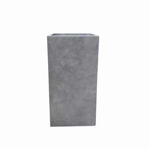 28" x 14" Rectangular Kante Lightweight Modern Tall Outdoor Planter Natural Concrete - Rosemead Home & Garden, Inc. - 1 of 4