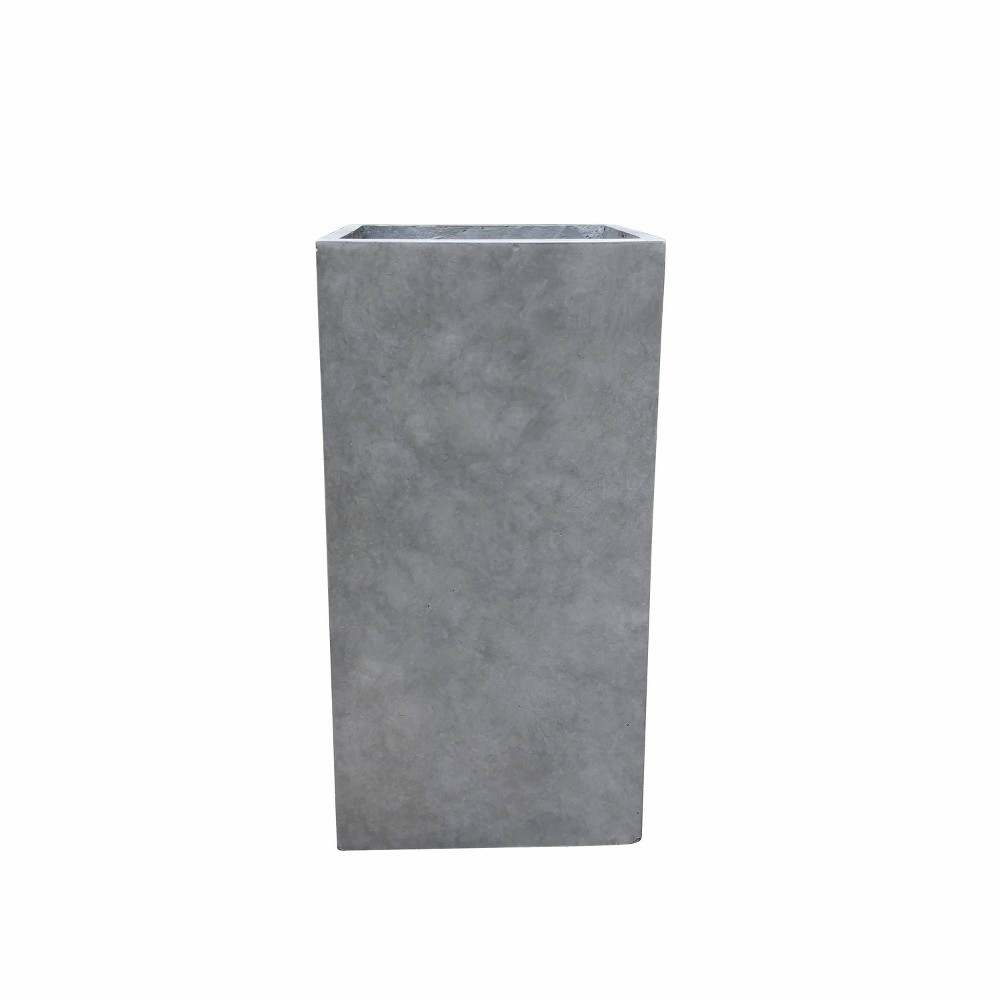 Photos - Flower Pot Rosemead Home & Garden, Inc. 9" Wide Square Concrete/Fiberglass Planter: D