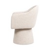 Jennifer Taylor Home Marcy Swivel Upholstered Dining Arm Chair, Simple Gray Chenille - 3 of 4