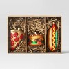 Christmas Gift Ornament Set 3pc Glass Pizza/Burger/Hot Dog - Wondershop™ - 3 of 4