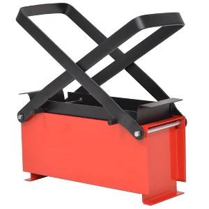 vidaXL Paper Log Briquette Maker Steel 13.4"x5.5"x5.5" Black and Red - 1 of 4