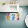Stupell Industries Unicorn Seahorse & Hibiscus Printed Plush Bath Mat And Bath Rug, Design By Audrey Jeanne Roberts, 18"X30" - 3 of 4