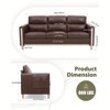 GDFStudio Addison Comfortable 79.5" Three-Seater Sofa with Side Pockets and Rubber Wood Legs - 3 of 4