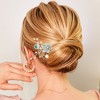 Unique Bargains Women's Bride Wedding Rhinestone Hair Combs 4 Pcs - 3 of 4