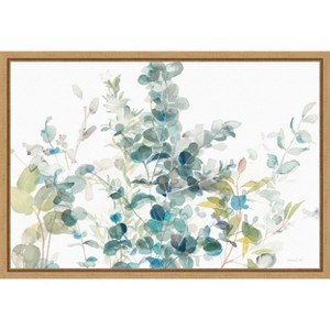 Amanti Art Eucalyptus I White Crop by Danhui Nai Framed Canvas Wall Art - 1 of 4
