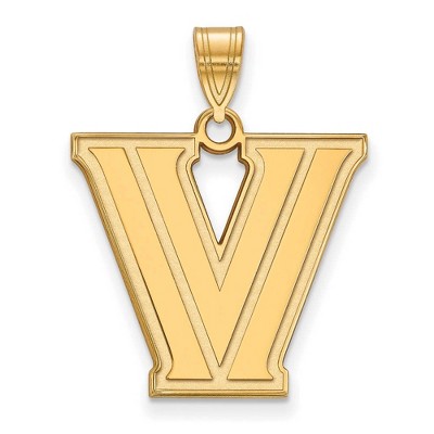 Black Bow Jewelry 10k Yellow Gold Villanova Wildcats NCAA Large Pendant