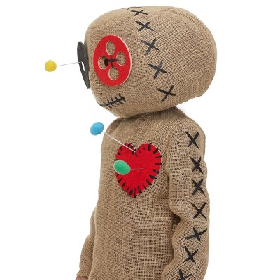 thumbnail image 2 of Girls Burlap Voodoo Doll Costume - Unique Halloween Outfit With Wig & Accessories 2 of 14