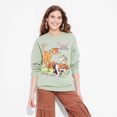 Women Disney Bambi Graphic Sweatshirt, Gold