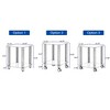 Infurnic Desks, Small Square Table with Two-tier Storage Rack and wheels, Modern Table for Home Bedroom, White, 15.75"*15.75"*14.6" - 4 of 4