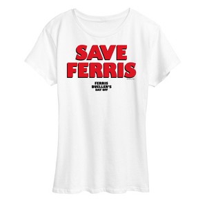 Women's - Ferris Bueller's Day Off - Save Ferris Short Sleeve Graphic T-Shirt - 1 of 4