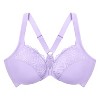 Glamorise Womens Front-Closure T-Back WonderWire Underwire Bra 1246 Soft Lilac - image 4 of 4