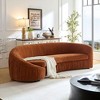 VYNXARIA Modern Design Curved Shaped Sofa Couch for Living Room,Upholstered Fabric 4-Seat Sofa No Need to Assembly Couch for Apartment - 2 of 4